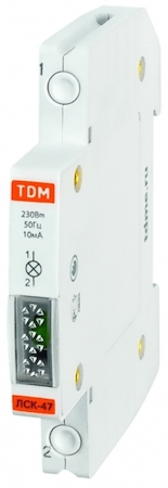TDM ELECTRIC SQ0214-0014 Лампа сигнальная компактная ЛСК-47 желтая (LED) AC/DC TDM